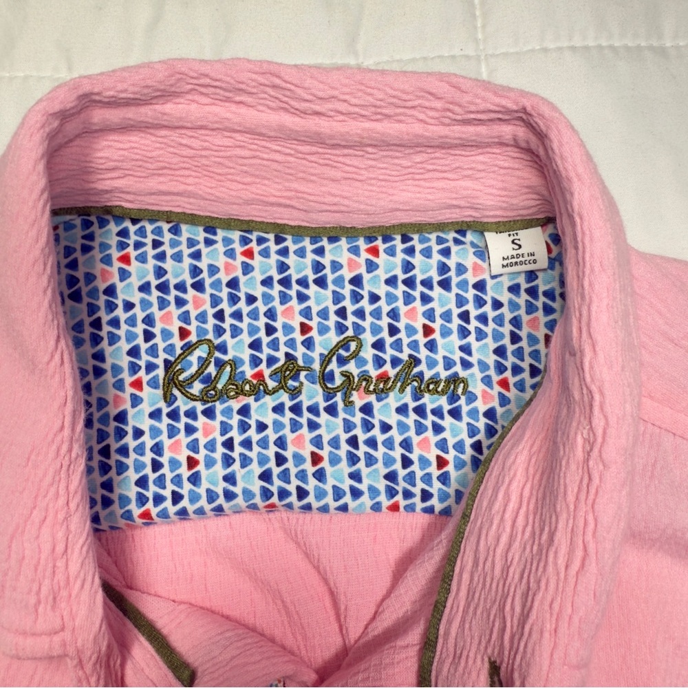 Robert Graham Shirt Short Sleeve Button Down Hammond Size Small